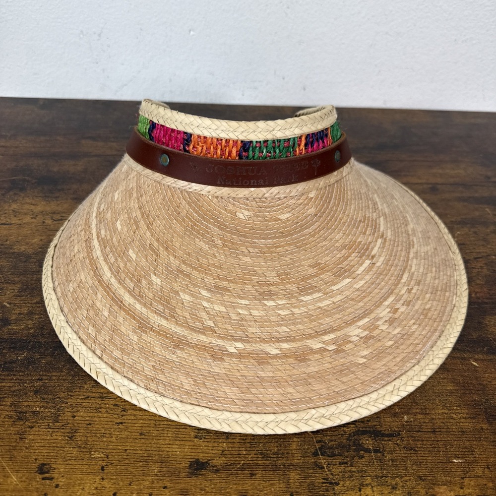 Double M Sadlery x Joshua Tree National Park Straw Visor Saddle Leather  NEW